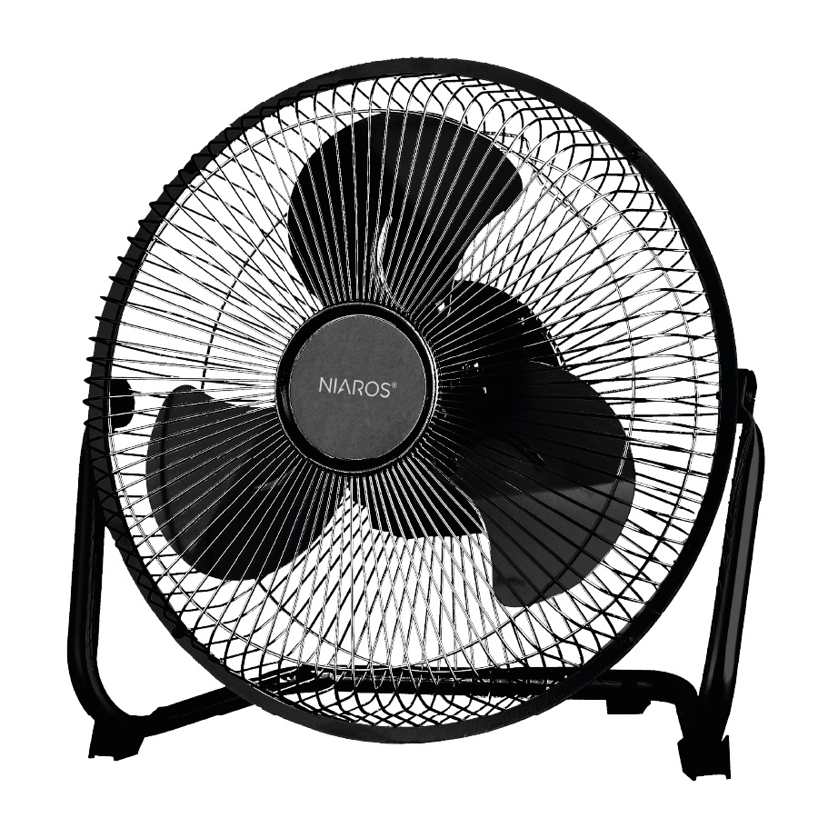 Ventilateur de sol métallique Jafari Ø27cm 25W Noir