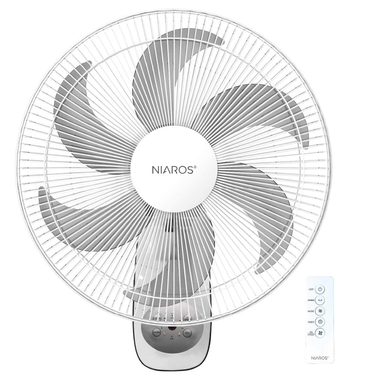 Ventilateur mural Nyota Ø43cm 70W Blanc