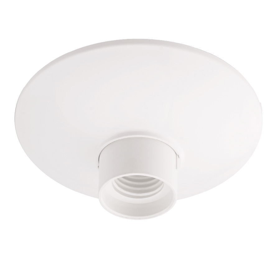 Portalámparas superficie plano E27 Blanco 