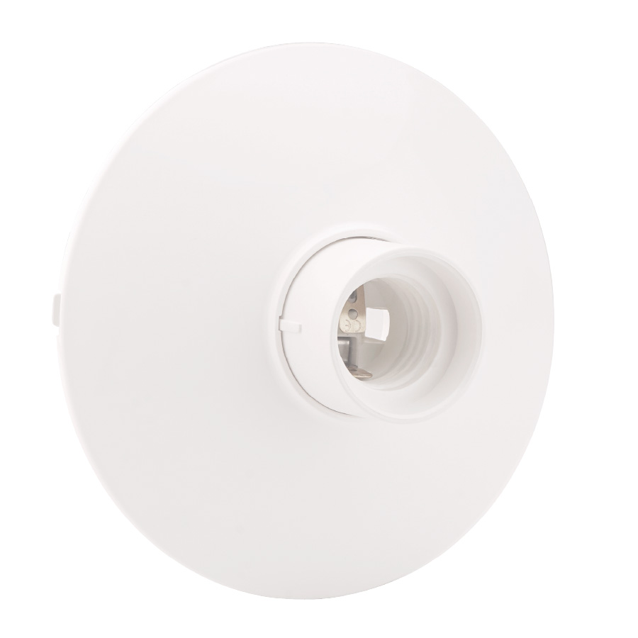 Suporte de lâmpadas superfície plana E27 Branco