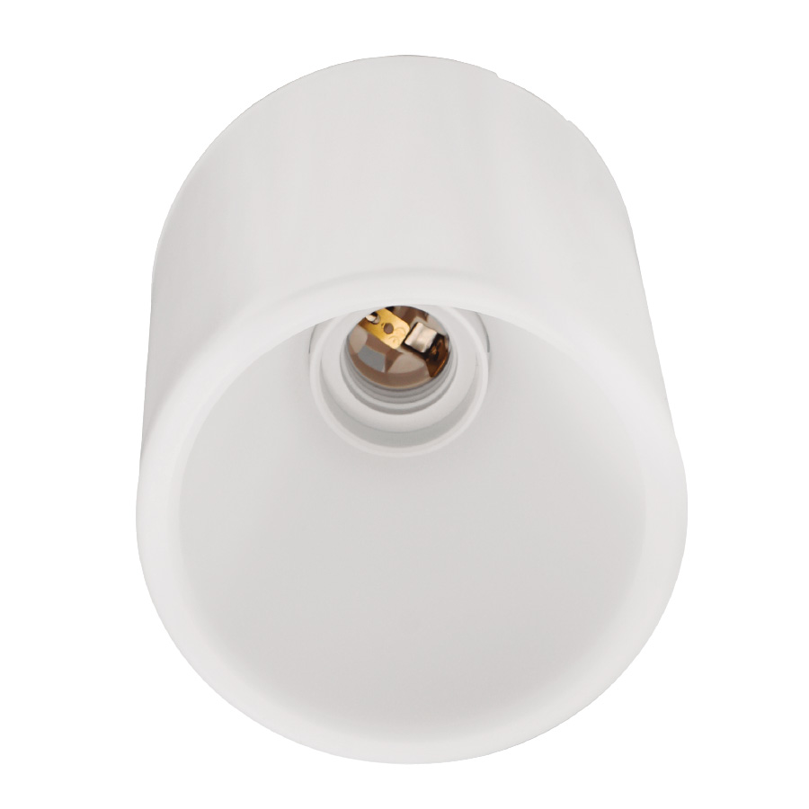 High surface lamp holder E27 White