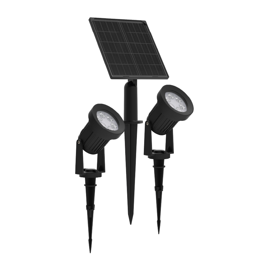 Kit 2 estacas jardín solar LED Thellar 3000K IP65 