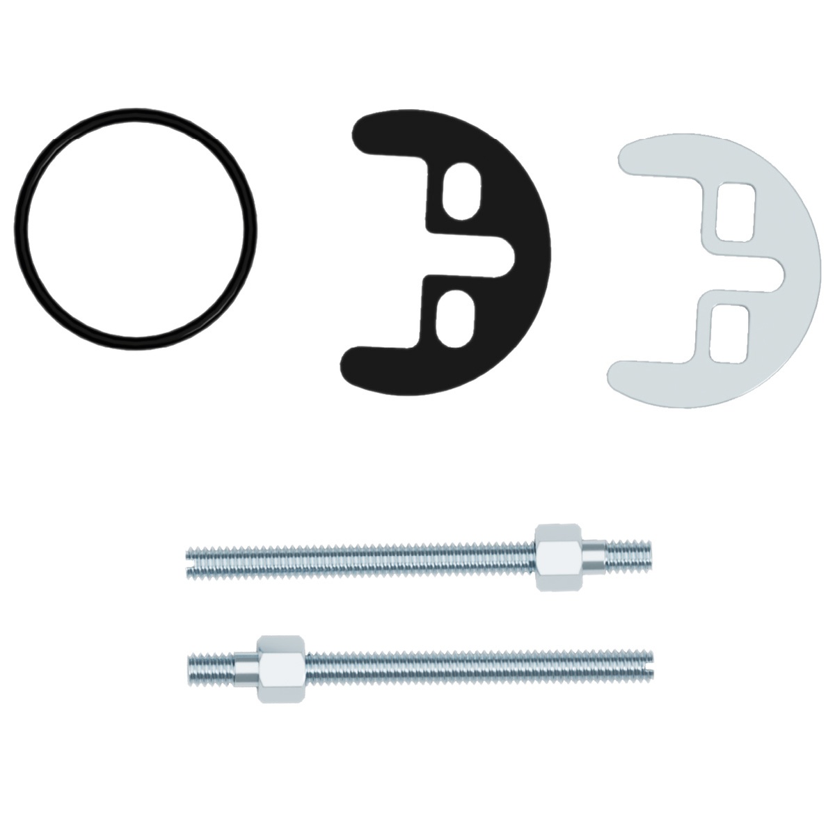 Conjunto de fixação meia-lua em aço inoxidável para torneiras