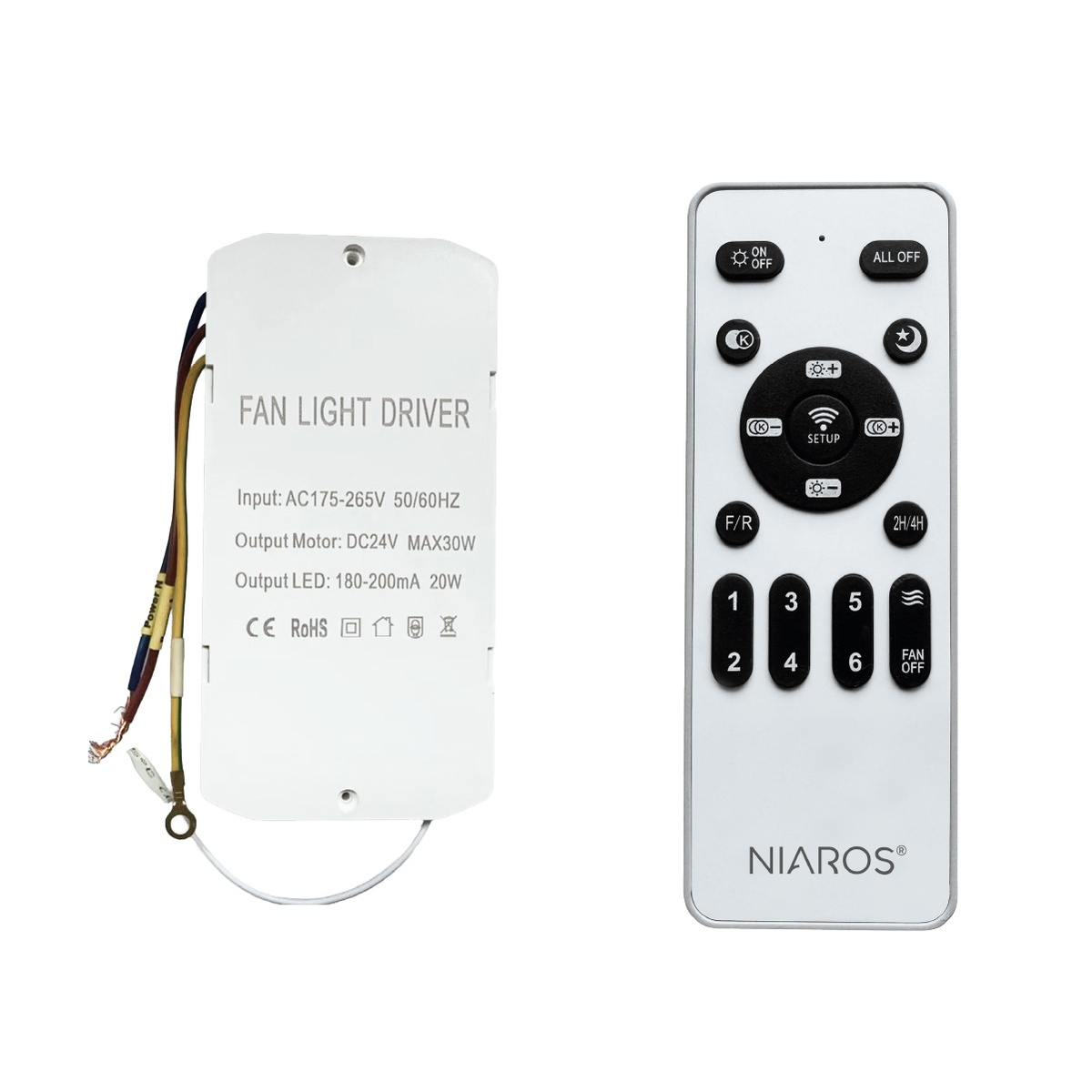 Spare control and receiver for Kovilur fan ref. 300050002