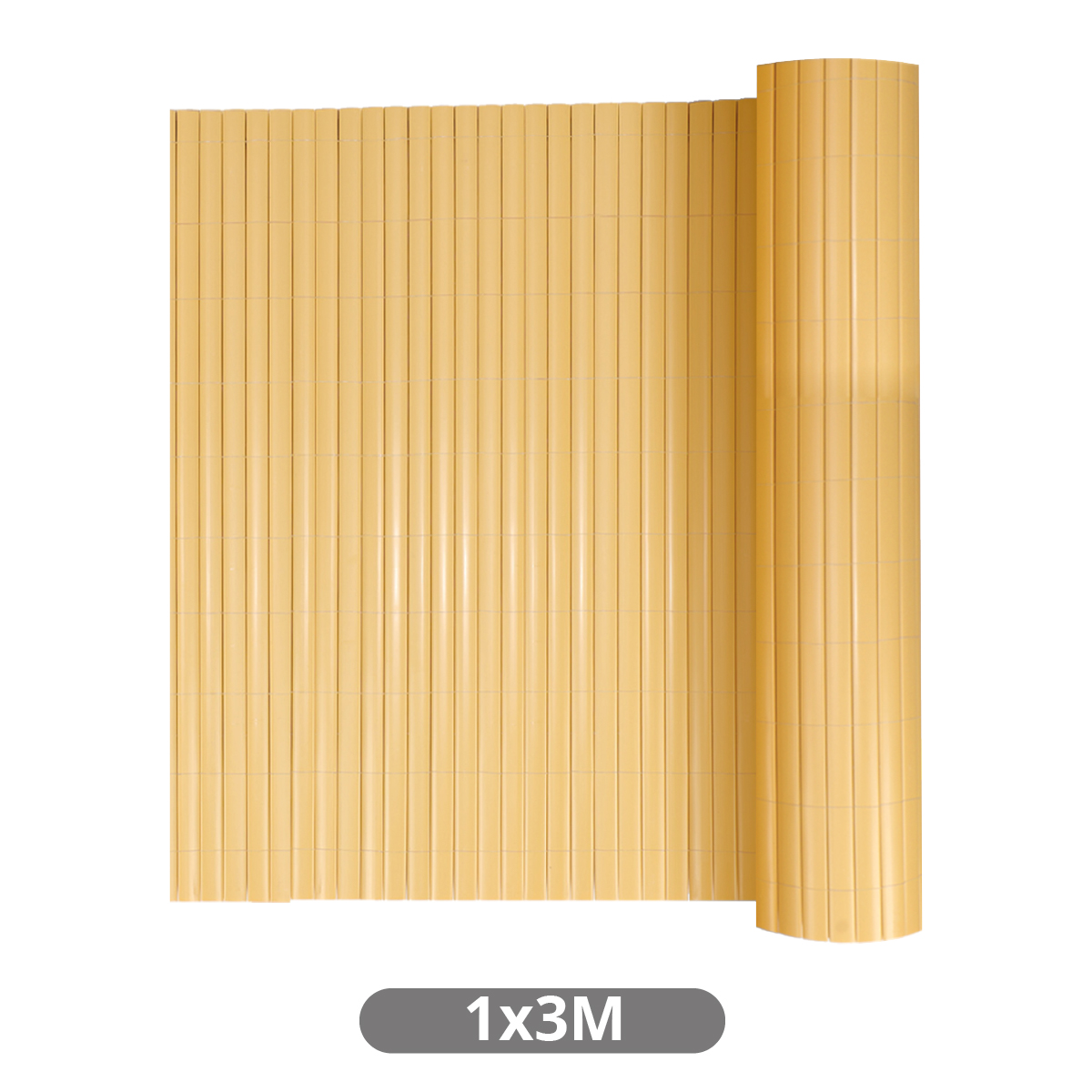 Clôture plate en PVC 1x3M Bambou