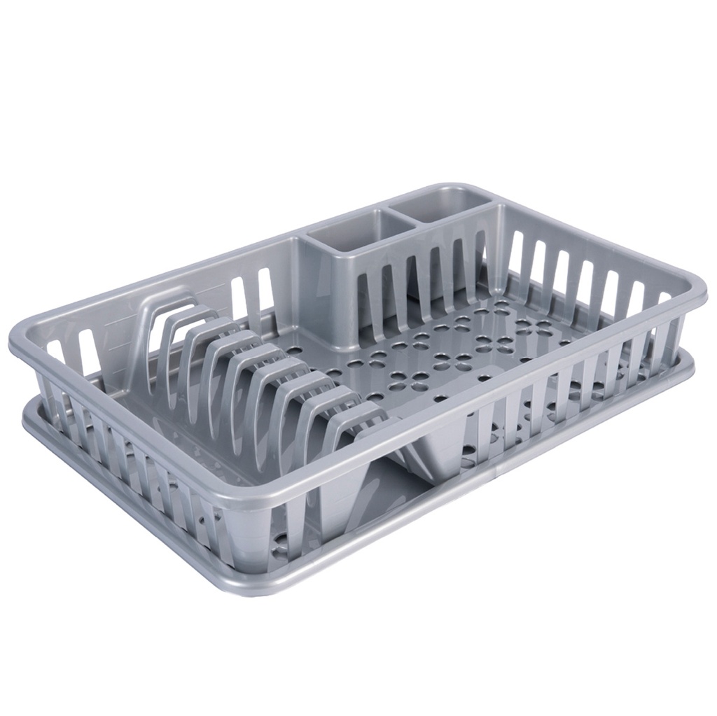 Dish drainer with tray Grey