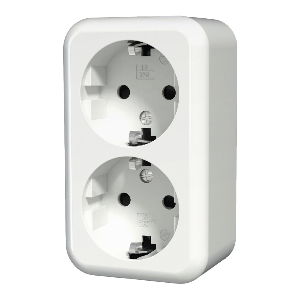 Base tomada schuko de superfície Delta