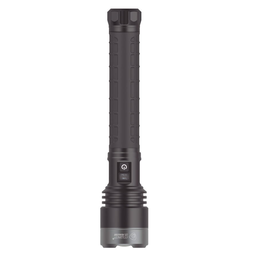 Lanterna LED de mão recarregável USB ou 9xAA 150W 15000lm IPX4