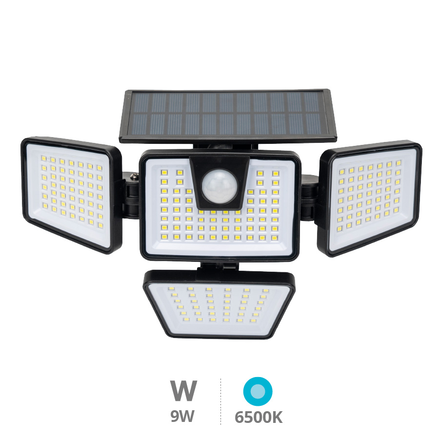 Aplique solar LED Marlo com sensor de movimento e crepuscular 9W 6500K