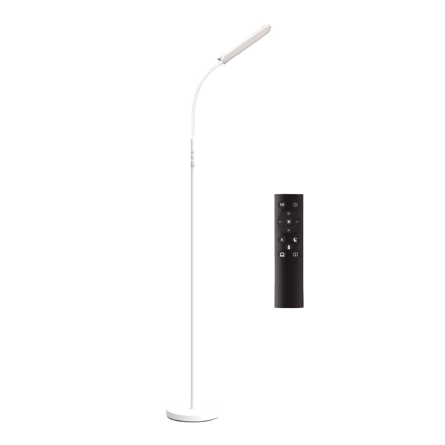 Lámpara de pie LED Serie Livara 18W 2700 a 6500K regulable 1750mm Blanco