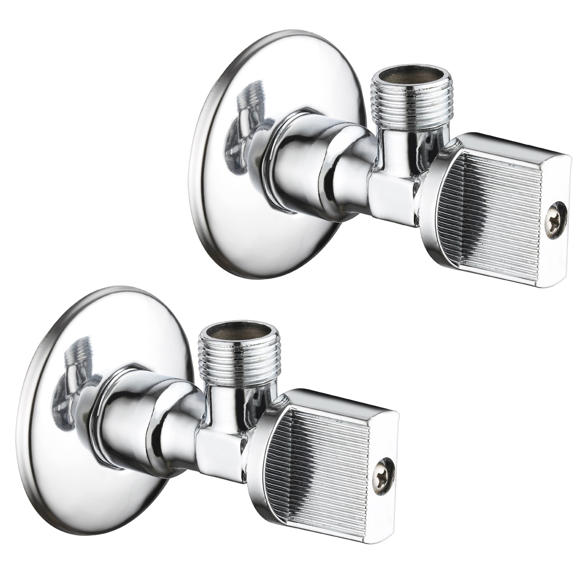 Pack 2 angle valves anti-limescale 1/2"x3/8