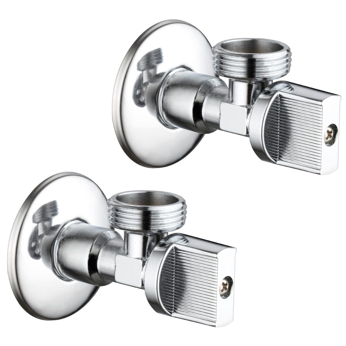 Pack 2 angle valves anti-limescale 1/2"x3/4"