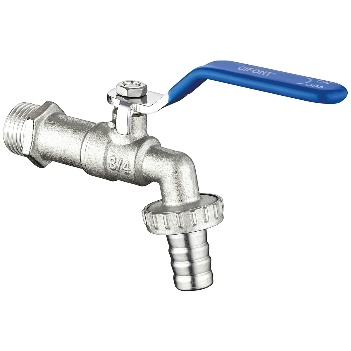 Garden bibcock valve 3/4"x1"