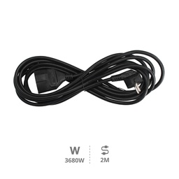 [000100045] Extension cord Black (3x1.5mm) 2M wire