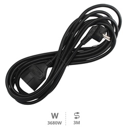 [000100046] Extension cord Black (3x1.5mm) 3M wire