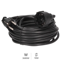 Cable alargador de plástico de alta calidad con interruptor giratorio y  cubierta textil 5m H05VV-F 3G1,5 rojo/blanco/negro
