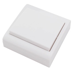 [000200490] Single switch surface 80x80mm 10A 250V White