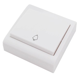 [000200493] Single push button surface Bell 80x80mm 10A 250V White