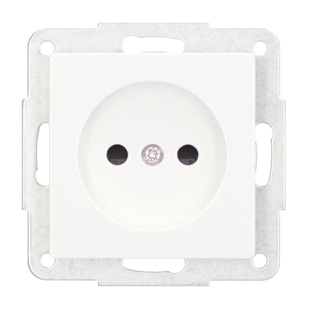 Base de empotrar sin pozo 2P Blanca 56x56mm 16A 250V