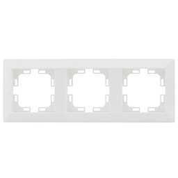 [000201021] Enjoliveur à encastrer pour 3 modules/renfoncements Blanc