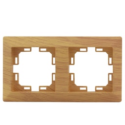 [000201037] 2 gang cover frame Wood