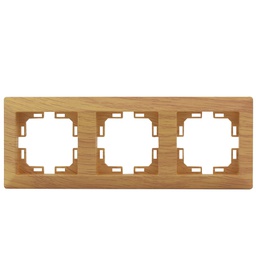 [000201040] 3 gang cover frame Wood