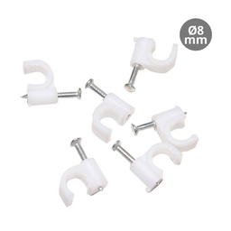 [000301302] 100pcs bag cable round clips 8mm2