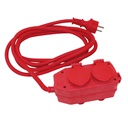 Base múltiple con tapas 4T (3x1.5mm) 3M Rojo