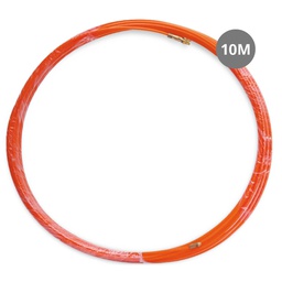 [000601066] Guía pasacables fibra vidrio + metal 4mm 10M Naranja