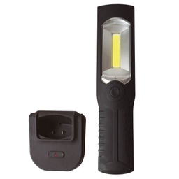 [000603210] Linterna 3W LED recargable abatible con base