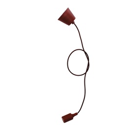[000702181] Lámpara colgante silicona E27 1M Marrón