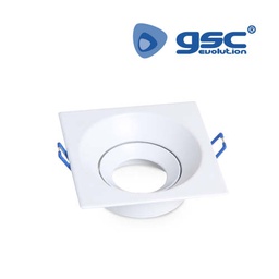 [000705229] Squared Recessed Movable Fixture for Dichroich lamps White