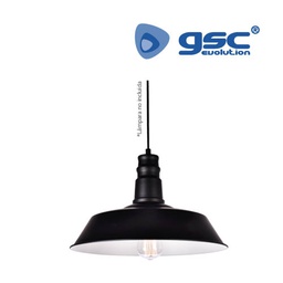 [000705245] Line industrial pendant lamp 1m metal black