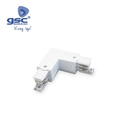 [000705281] 3 Way L shape connector for LED rail spotlight White