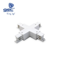 [000705285] 3 Way shape connector for LED rail spotlight White