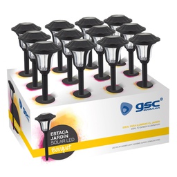 [000705365] Estaca jardin solar Bouquet Negro - 12uds caja exp