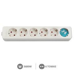 [000800229] 6 way socket Mega Serie without cable