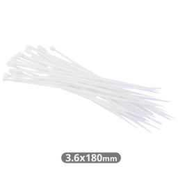 [000900174] Bolsa 100u bridas 100% nylon 180x3.6mm Natural