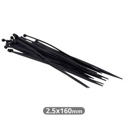 [000901320] Pack of 25pcs cable tie 160x2.5mm Black