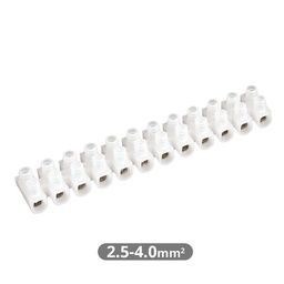 [001000519] Pack 10 Regletas de Conexión 4 mm2 - Blanca