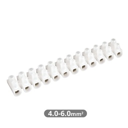 [001000520] Pack 10 Regletas de Conexión 6 mm2 - Blanca