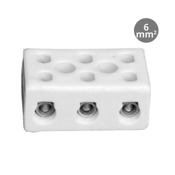 [001000727] 3pcs kit of ceramic terminal blocks 3 poles 6mm2 10A