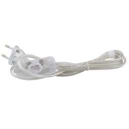[001102966] Cable conexión plano con interruptor (2x0.75mm) 1,5M Transparente