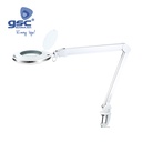 Flexo LED con sujeción Osire lente 3 aumentos 8W 6000K Blanco