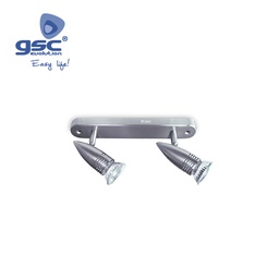 [001901056] Foco de techo doble lineal GU10 Níquel