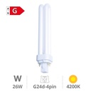 CFL PLC lamp 26W G24q- 3/4 4200K