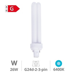 [002000840] CFL PL lamp 26W G24d-3 6400K
