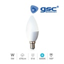 Lámpara Vela LED 5W E14 6000K