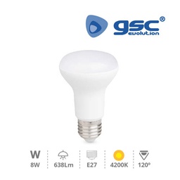 [002003529] Lámpara Reflectora R63 LED 8W E27 4200K