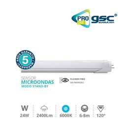 [002005105] T8 LED tube with motion sensor + standby 24W 6500K 150cm - Pro Line